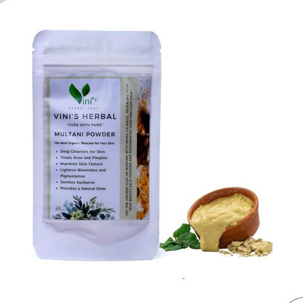 vinis herbal soap Multani Mitti Powder Original for Natural Exfoliation & Glow