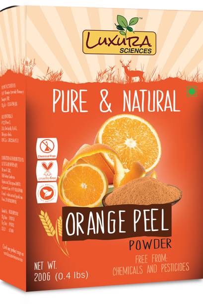 LUXURA SCIENCES Pure Orange Peel Powder For Skin Whitening 200 Grams, Face Pack, 100% Organic, Natural, Double Filtered. ???