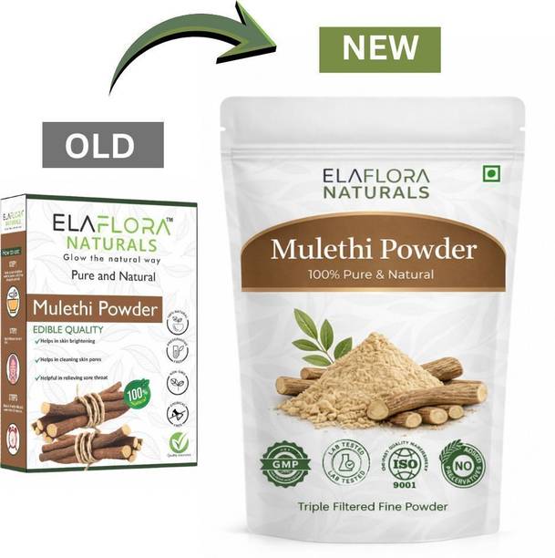 ELAFLORA 100% Chemical-Free Mulethi (Licorice) Powder For Skin & Hair Care