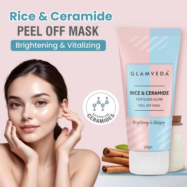 GLAMVEDA Rice Ceramide & Korean Glass Skin Peel Off Mask | Paraben Free
