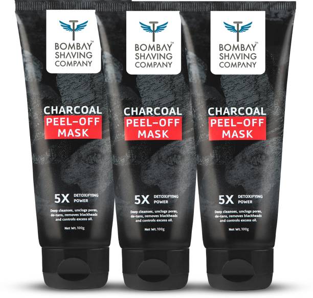 BOMBAY SHAVING COMPANY Charcoal Peel off Face Mask | Face Pack for DeTan & Blackhead Removal