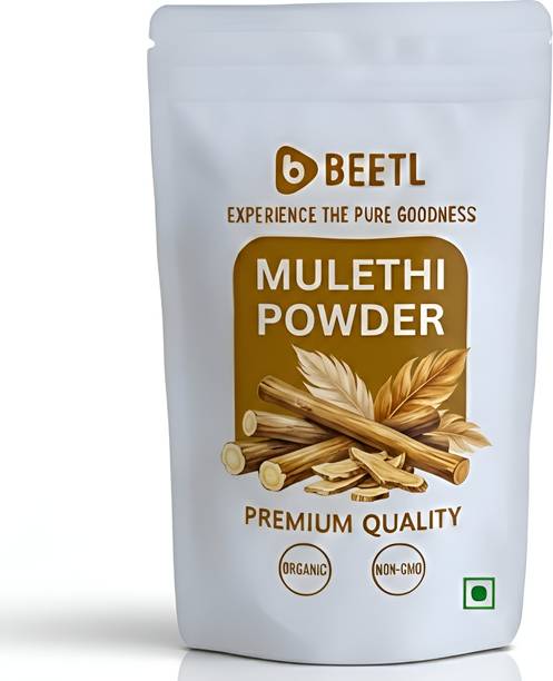 BEETL Organic Mulethi Powder - 100% Pure Licorice Root Powder for Face, Hair & Eating