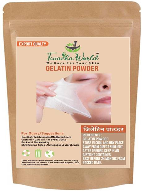 Twacha world Gelatin Powder For Face Mask/Hair removal (Skin Care) 25 GM
