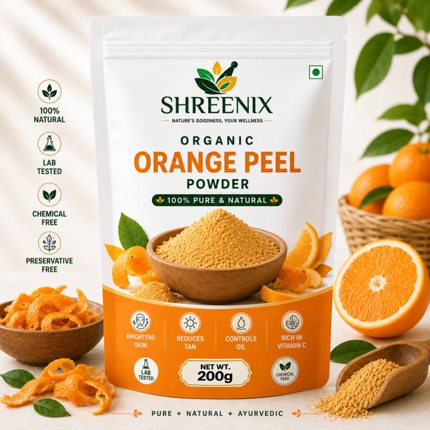 Shreenix Orange Peel Powder for Skin, Face Pack & Hair Care