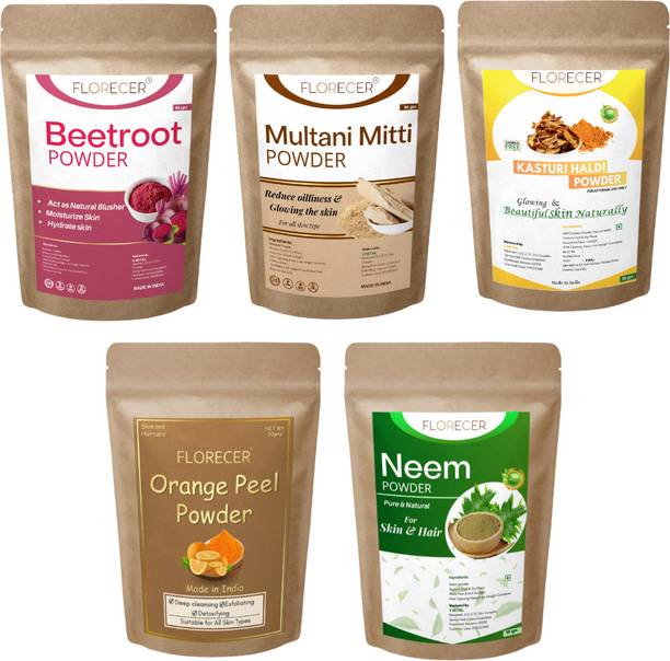 FLORECER Face And Skin Care Kit- Pack Of 5) Each 50 Gram