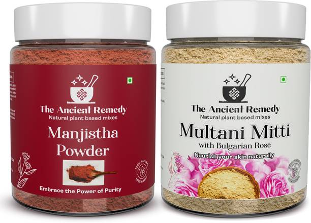 THE ANCIENT REMEDY Combo Pack Manjistha Powder 90g and Multani Mitti Powder 110g
