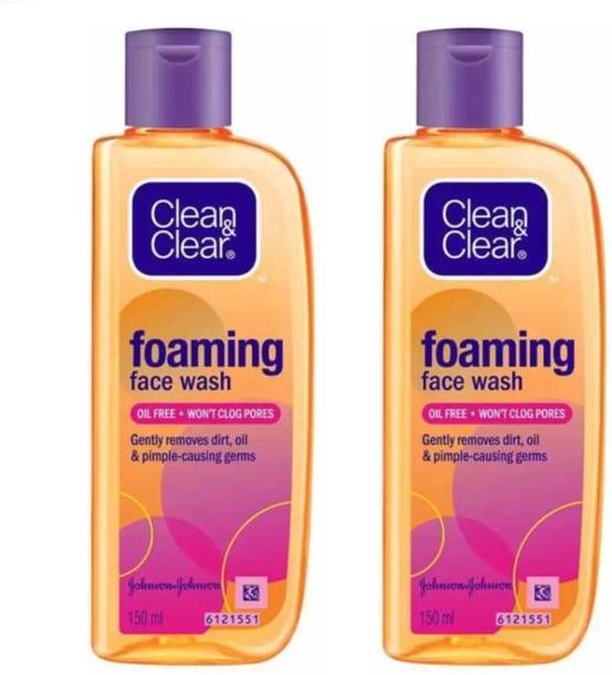 Clean and Clear Foaming Facewash for Oily Skin, Brown,3...