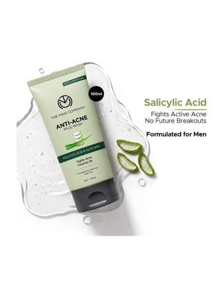 THE MAN COMPANY Anti-Acne Facewash for Pimples & Blackheads Aloe Vera & Salicylic Acid Men's Face Wash