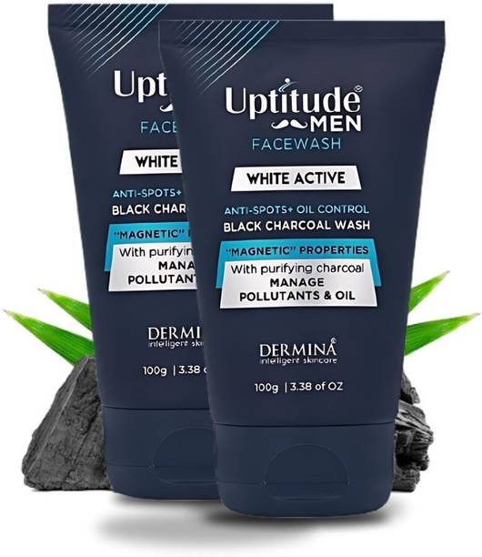 Uptitude Deep Cleansing Acne & Oil Control Charcoal  for Men – Pack of 2 Face Wash