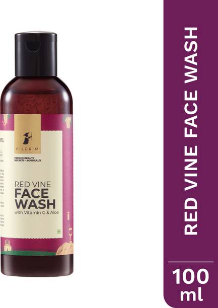 Pilgrim Red Vine  Cleanser for Anti Ageing | De-Pigmentation | Dark Spots Removal |Dry, Oily Combination Skin |Men and Women | 100ml Face Wash