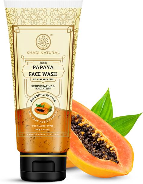 KHADI NATURAL Papaya SLS & Paraben Free for Fresh Skin Care Face Wash