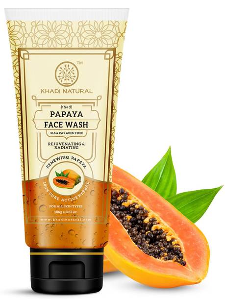 KHADI NATURAL Papaya SLS & Paraben Free for Fresh Skin Care Face Wash