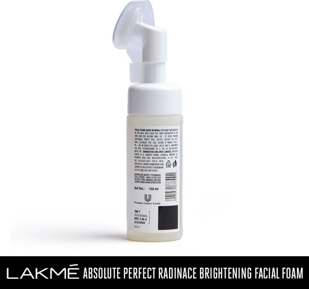 Lakmé Perfect Radiance 100% Soap-Free Mild Facial Foam to wash away oil and pollution Face Wash