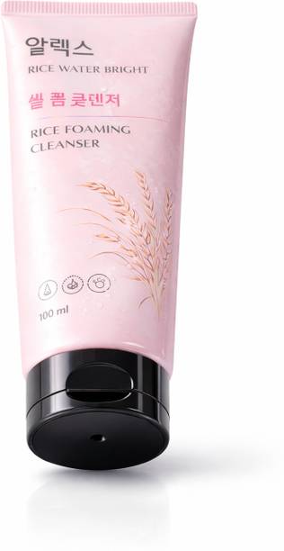 Vagons Rice Water Bright Foaming Cleanser, Deep Cleansing  with Rice Extracts,Brightening & Hydrating Formula | Gentle Foam Cleanser for All Skin Types |100 ml Face Wash