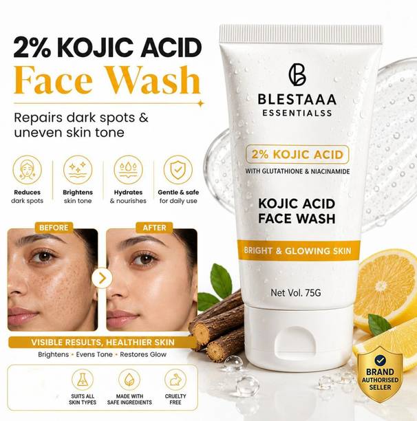 blestaaa essentialss 2% Kojic Acid with Niacinamide Glutathione Fades Dark Spots & Evens Skin Tone  Face Wash