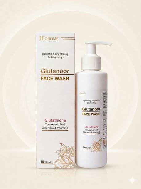 Biorome with Glutathione, Tranexamic Acid, Aloe Vera & Vitamin E | Skin Brightening & Deep Cleansing | Spot Removal and Detan I Suitable for All Skin Types Face Wash