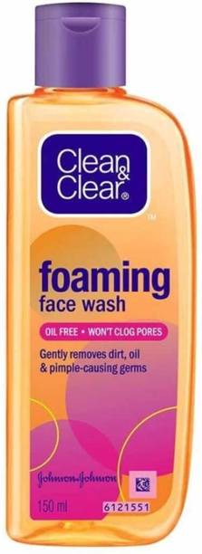Clean and Clear Foaming Facewash for Oily Skin, Brown, ...