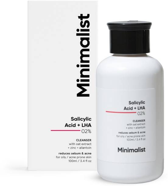 Minimalist 2% Salicylic Acid  For Oily Skin | Sulphate Free, Anti Acne Face Cleanser With Lha & Zinc For Acne Or Pimples Face Wash