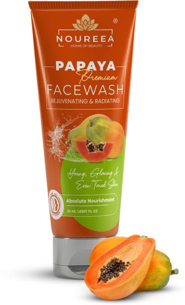 NOUREEA Premium Papaya Facewash For Glowing & Even Toned Skin | Tan removal and Brightning Face Wash