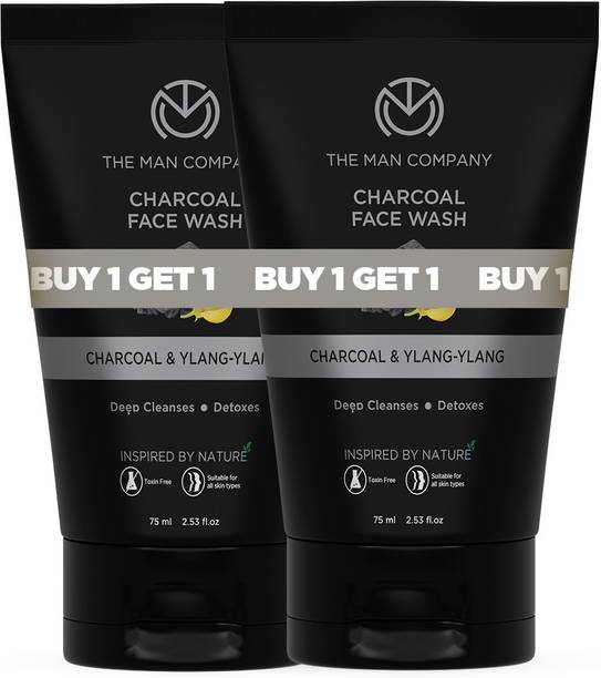 THE MAN COMPANY Charcoal  (1+1) To Remove Blackheads & Acne Oil Control For Men Face Wash