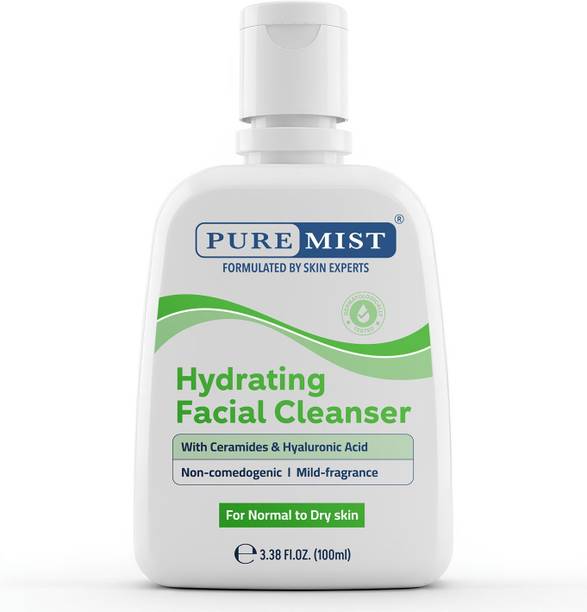PUREMIST Hydrating Facial Cleanser  with Ceramides & Hyaluronic Acid for Normal to Dry Skin Face Wash