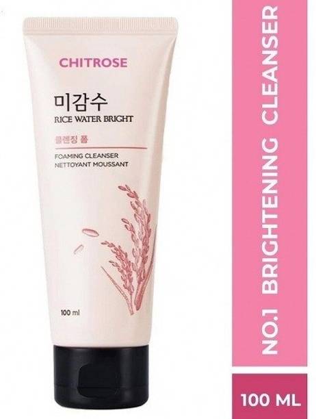 CHITROSE Superior Rice Water Bright Foaming Cleanser for Glowing Skin Tone  BPL Face Wash