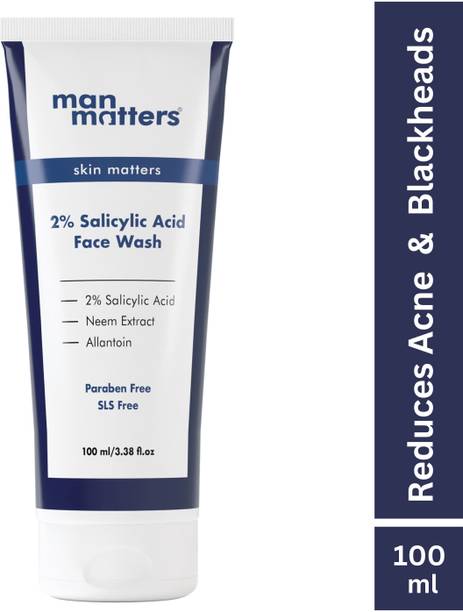 Man Matters 2% Salicylic Acid  | For Oily Skin | Reduces Acne & Dark Spots Face Wash