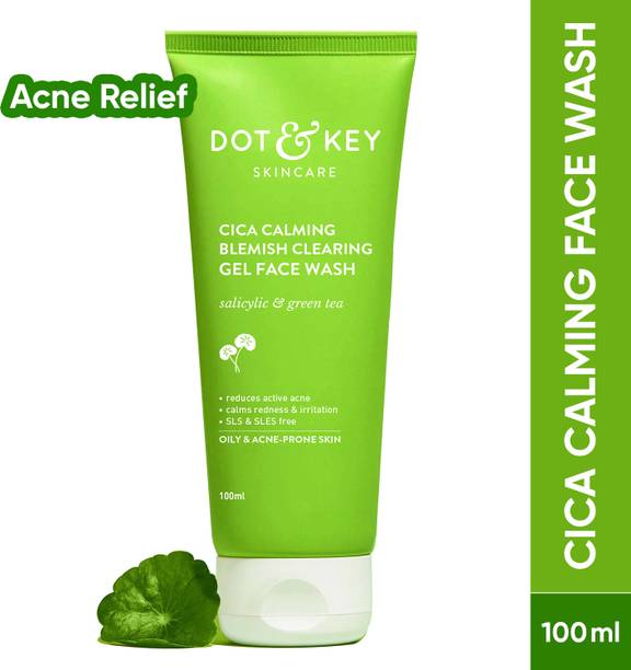 Dot & Key CICA,for Acne Prone Skin, 2% Salicylic with Green Tea,For Oily & Sensitive Skin Face Wash