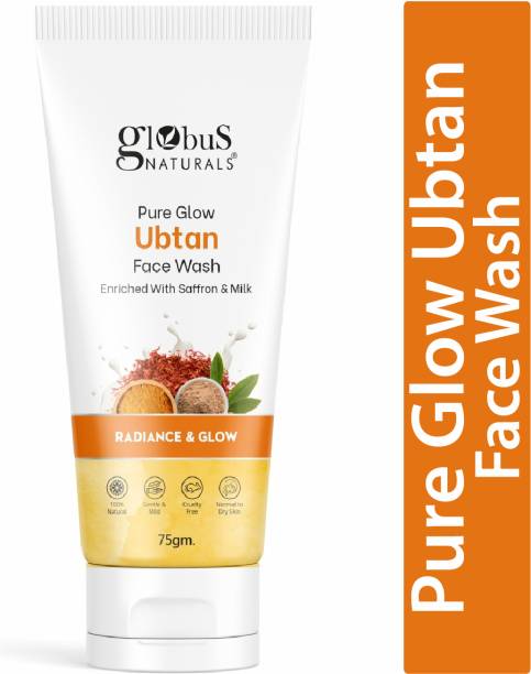Globus Naturals Pure Glow Ubtan, Enriched With Saffron & Milk, For Radiance & GLow, Natural, Face Wash
