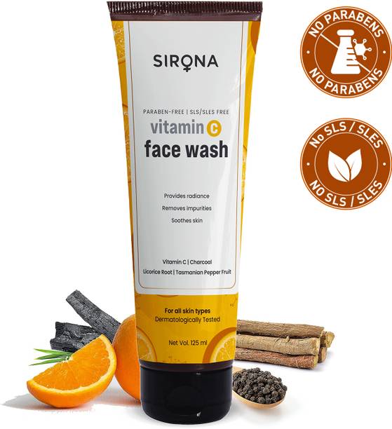 SIRONA Paraben Free Soothes Skin, Removes Impurities & Provides Radiance Vitamin C Face Wash