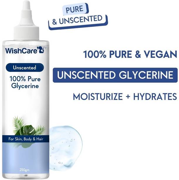 WishCare Pure & Unscented Glycerine - Pharmaceutical Grade, 100% Vegan, Hypoallergenic - Beauty & SkinCare