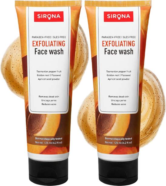 SIRONA Paraben Free & No Chemical Actives Natural Exfoliating Face Wash