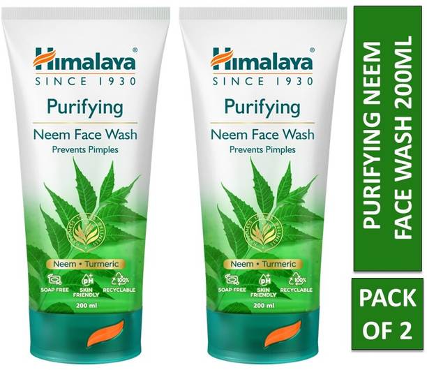 HIMALAYA purifying neem face wash 200ml ( Pack Of 2) ...