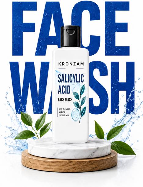 Kronzam Anti Acne Salicylic Acid  | Deep Clean Face Cleanser | Controls Oil, Removes Dirt & Helps Prevent Breakouts Face Wash