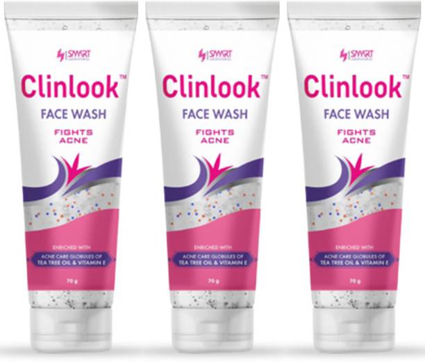 CLINLOOK ACNE CARE GLOBULES OF TEA TREE OIL & VITAMIN E, FIGHTS ACNE FACE WASH (PACK OF 3) Face Wash