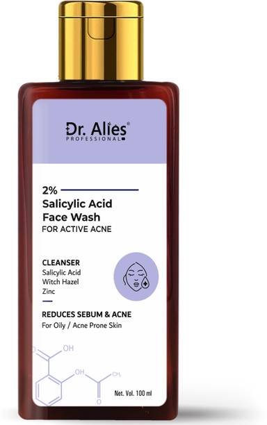 Dr. Alies Professional 2% Salicylic Acid facewash For Oily Skin | Anti Acne Face Cleanser With Lha & Zinc For Acne Or Pimples  Face Wash