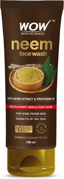 WOW SKIN SCIENCE Neem  | Purifies Skin | Unclogs Pores | Fights Acne | Calms Skin Face Wash