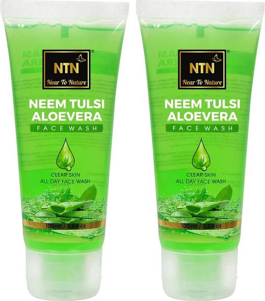 NTN Neem Tulsi Aloevera For Remove Pimple | Acne | Prevent Pigmetation (100ml + 100ml ) ( Pack of 2 ) Face Wash