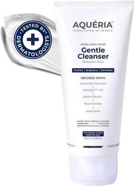 Aqueria Brightening & Hydrating Cleanser | 3% Niacinamide, Alpha Arbutin & Ceramides Face Wash