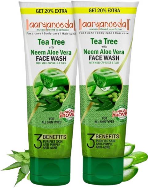 Aaryanveda Tea Tree With Neem & Aloe Vera Extracts, 24...
