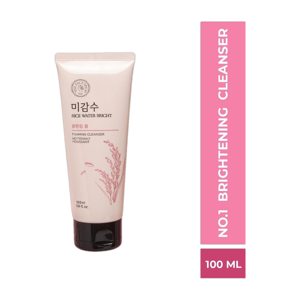 The Face Shop Rice Water Bright Foaming Cleanser,  for glowing skin & even skin tone Face Wash