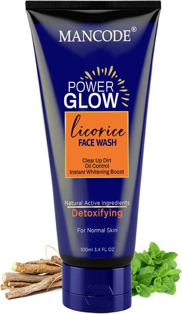 मैनकोड Power Glow Face wash Instant Whitening Boost Oil Control for Glowing Skin Cleanser फेस वॉश