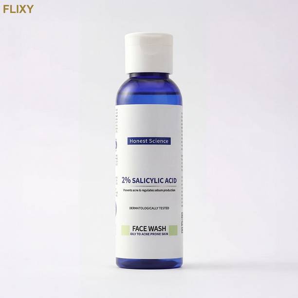FLIXY 2% Salicylic Acid  (120 ml) | Oily, Sensitive & Acne Prone Skin Friendly 50 Face Wash