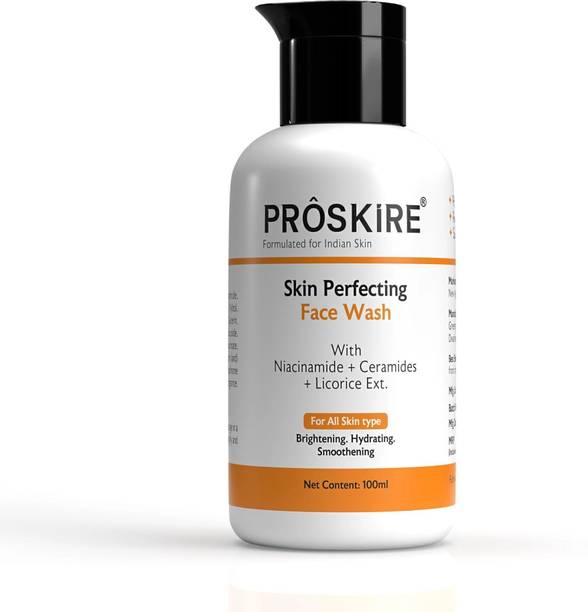 Proskire Skin Perfecting  With Niacinamide, Ceramides & Licorice Ext For Brighter, Glowing & Oil Free Skin Face Wash