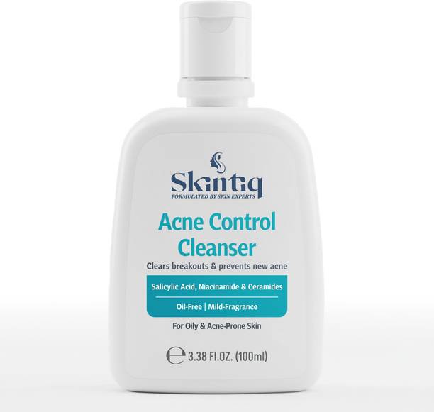 SKINTIQ Salicylic Acid, Niacinamide and Ceramides Acne Control Cleanser Face Wash