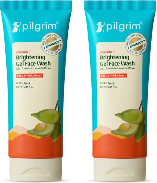 Pilgrim Vitamin C Gel  with Kakadu & Lime Pearl|Brightening Skin|Pack of 2 Face Wash