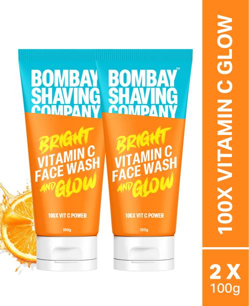 BOMBAY SHAVING COMPANY Bright and Glow Vit C  For Men| Kakadu, Orange Peel and Niacinamide for Bright Skin Face Wash