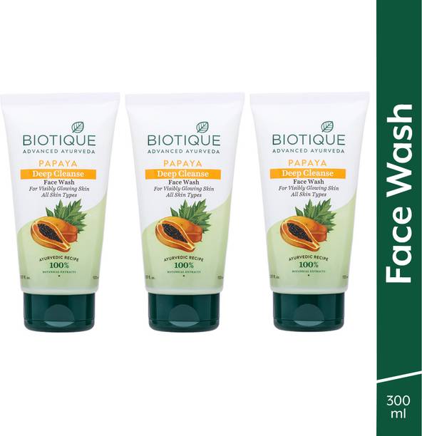BIOTIQUE Papaya Deep Cleanse  For Glowing Skin| All Skin Types| Men & Women Face Wash