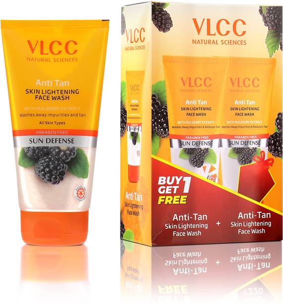 VLCC Anti Tan Skin Lightening Face Wash - B1G1 (Each - 150 ml x 2) फेस वॉश