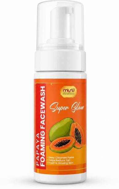 MISTI HERBAL REMEDIES Papaya Foaming  Anti Ageing Facewash Removes Tan And Brightens the skin Reduces wrinkles & Dark Cicles Paraben Free Face Wash
